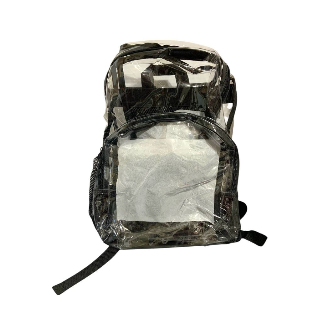 NewHeavy Duty Clear Backpack See Through Clear Bookbags Stadium, School Bag